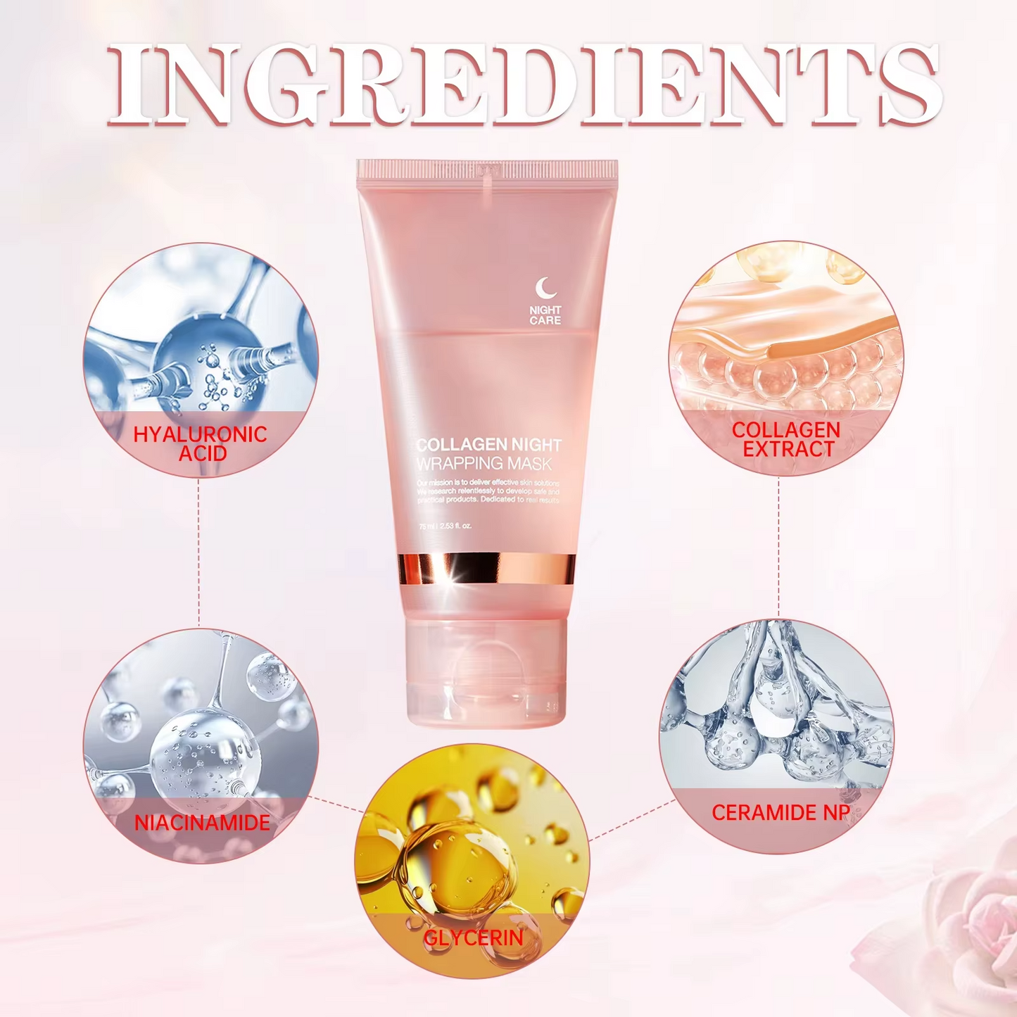 Masque de Nuit au Collagène – Hydratation, Fermeté & Éclat Intense