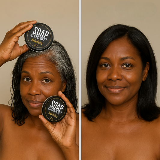Savon noir - Shampoing solide anti cheveux blancs