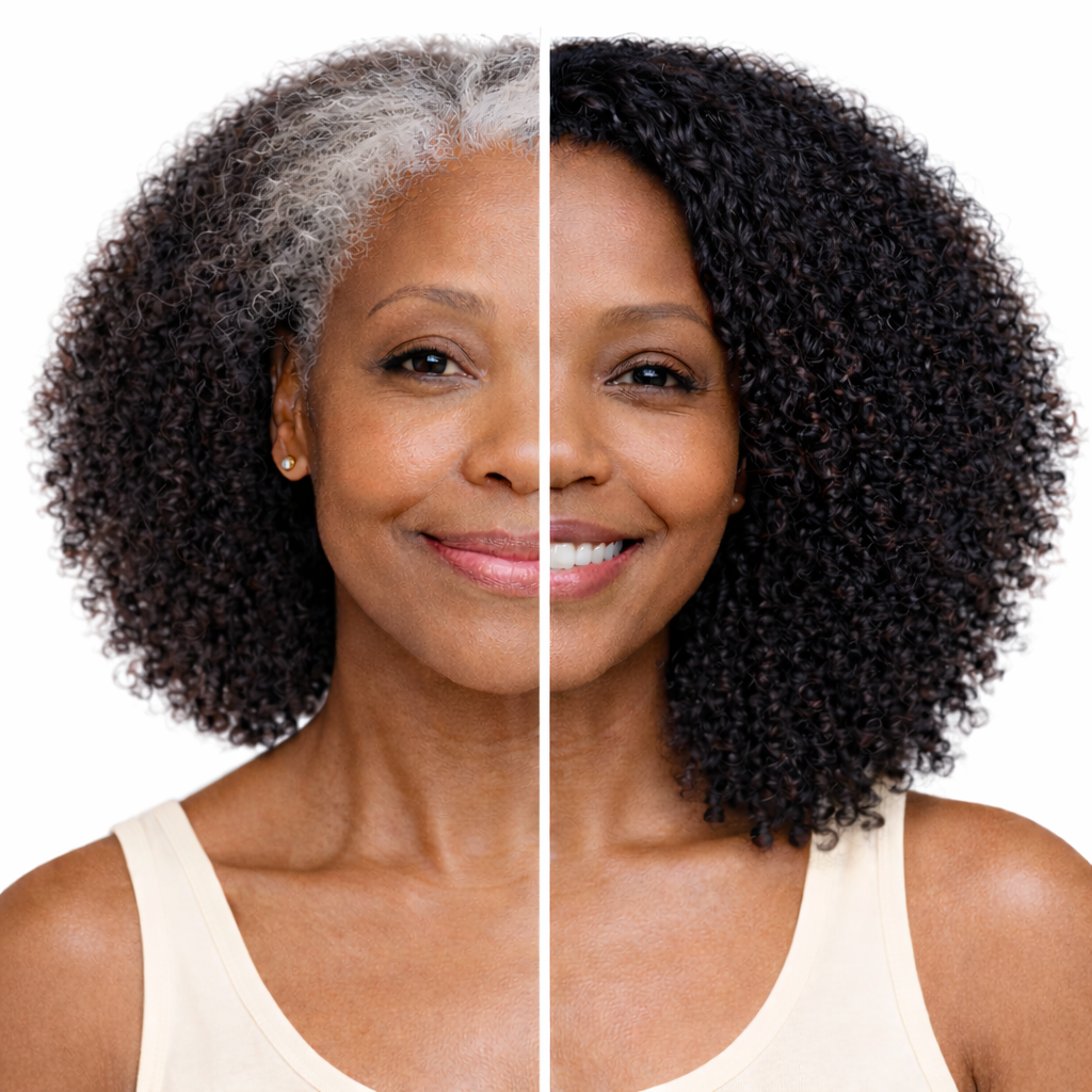 Shampoing  jeunesse – Cheveux et Barbe Noirs Instantanément