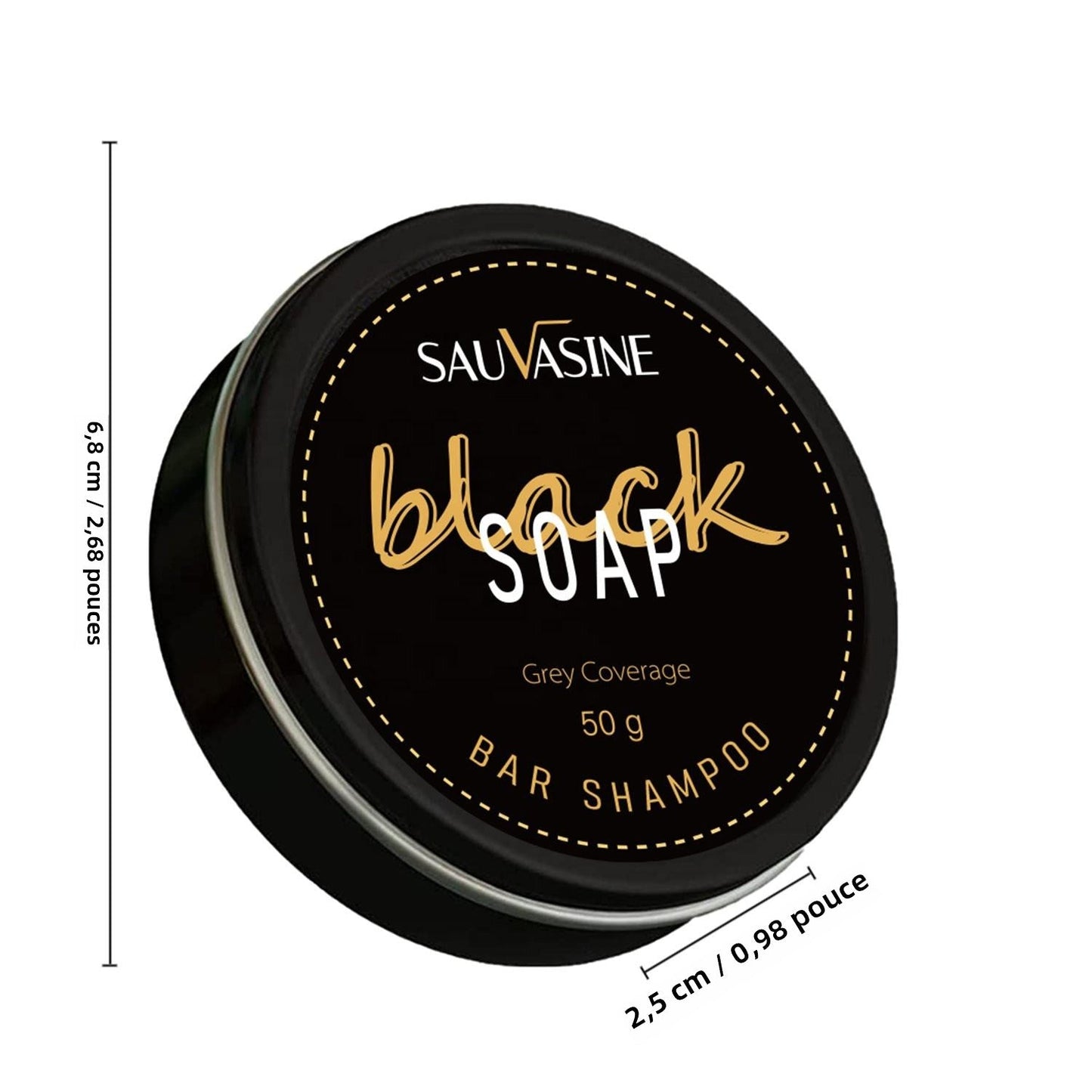 Savon noir - Shampoing solide anti cheveux blancs