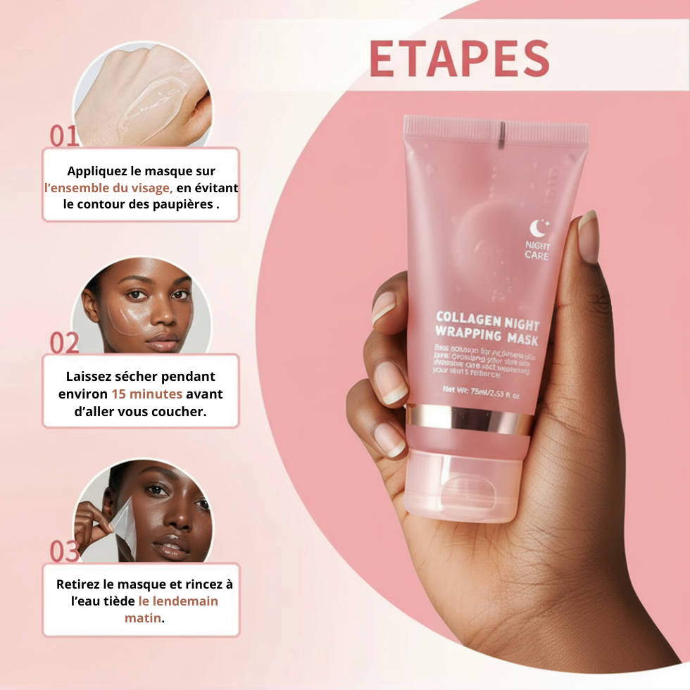 Masque de Nuit au Collagène – Hydratation, Fermeté & Éclat Intense