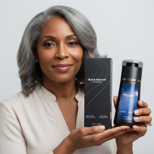 Shampoing  jeunesse – Cheveux et Barbe Noirs Instantanément